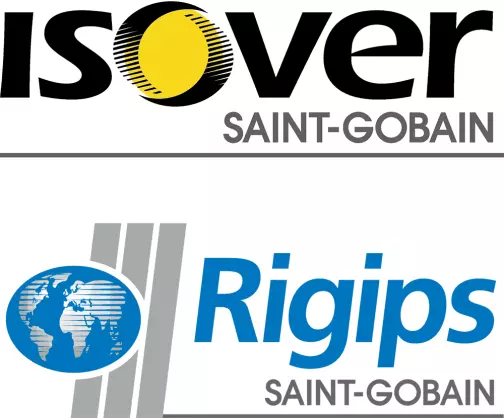 Logos von Isover und Rigips