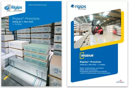 Rigips® Preisliste & Rigidur® Preisliste