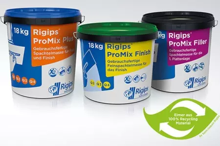 Rigips ProMix Fertigspachtel leisten Beitrag zum Klimaschutz 
