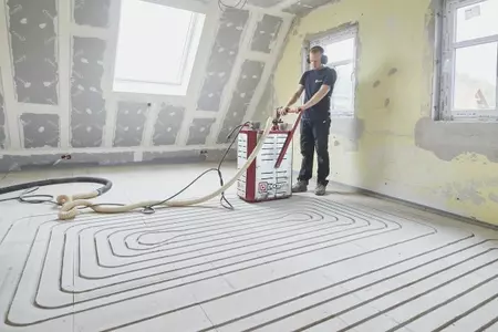 Rigidur Trockenestrich inklusive ECOtherm Fußbodenheizung