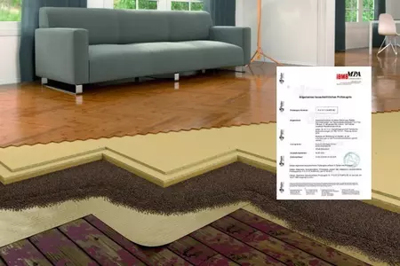 Unser Nachweis für Rigidur Estrichelemente auf Holzbalkendecken