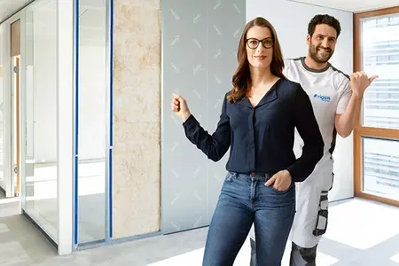 RigiMove - Die wieder verwendbare Rigips Trennwand