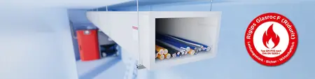Sichere Kabel- und Installationskanäle mit Rigips Glasroc F (Ridurit)