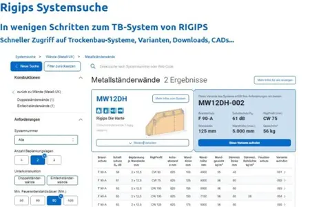 Rigips Systemsuche 2026