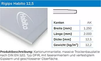 Habito Rigips Rigips Habito - Die massive Trockenbauplatte | Rigips