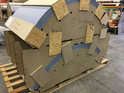 Biegung Schallschutzplatten Biegung Schallschutzplatten