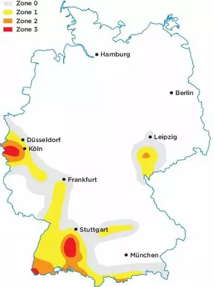 Karte Erdbebenzonen
