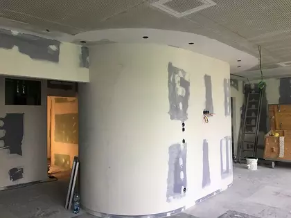 Verspachtelte Wände Verspachtelte Wände