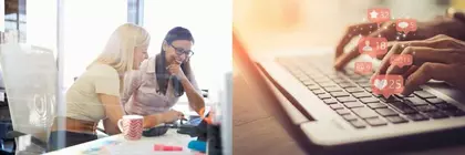 Zwei Personen an einem PC