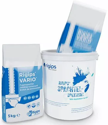 Spachtel Spektakel Testeimer mit Rigips Vario
