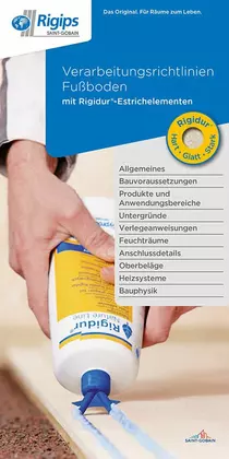 Verarbeitungsrichtlinien Fußboden Rigidur Estrichelementen