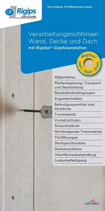 Broschüre Verarbeitungsrichtlinien Wand Decke Dach