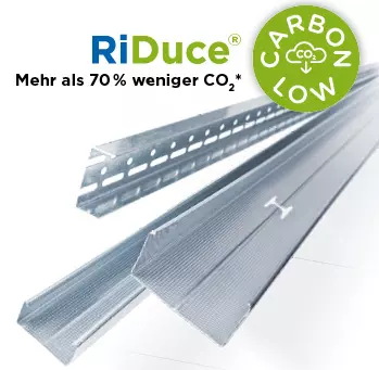 RiDuce mit mehr als 70 % reduziertem CO2- Fußabdruck RiDuce mit mehr als 70 % reduziertem CO2- Fußabdruck