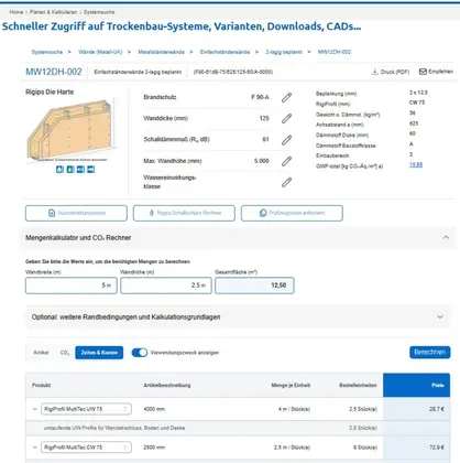 Rigips Systemsuche 2026