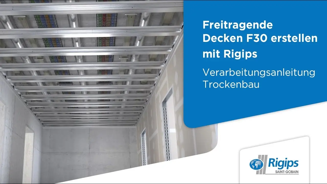 Verarbeitung freitragender Decken F 30 - Rigips Verarbeitung Trockenbau thumbnail