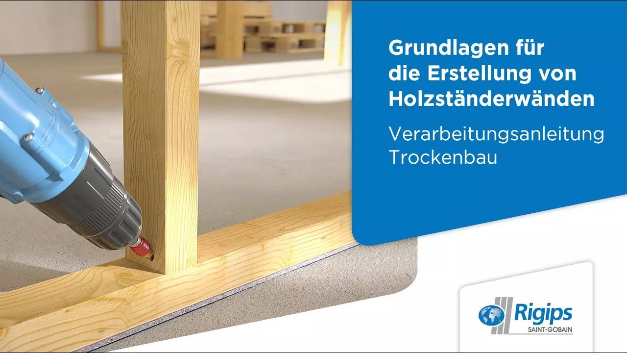 Erstellung/Aufbau von Holzständerwänden, Rigidur Gipsfaserplatten - Rigips Verarbeitung Trockenbau thumbnail