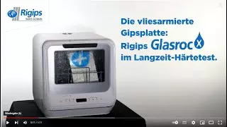Rigips Glasroc X im Langzeit-Härtetest - Gipsplatte für Feucht-/ Nassräume, Außendecken & Außenwände thumbnail