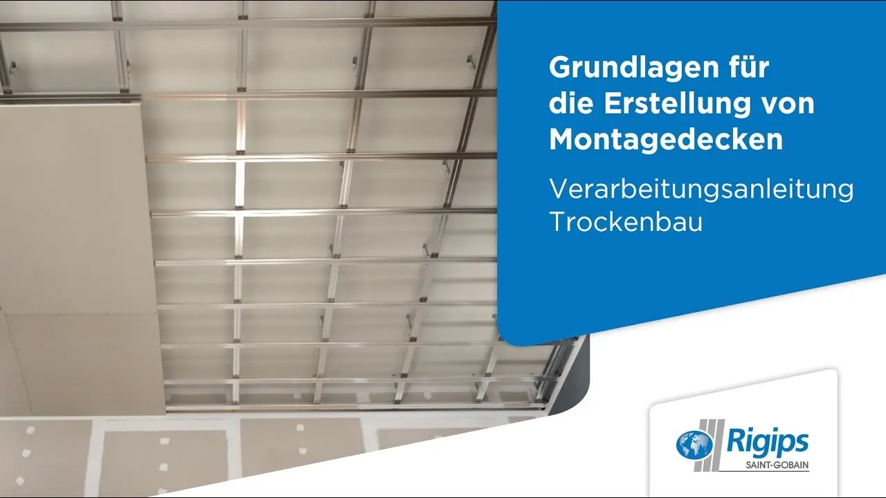 Erstellung von Montagedecken - Rigips Verarbeitungsanleitung Trockenbau thumbnail