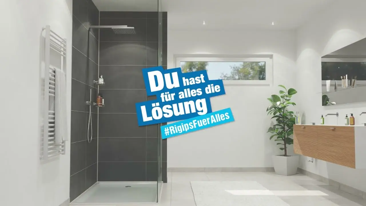 Bad & Dusche in Feuchträumen, mit imprägnierten Rigips Platten RBI, Habito oder Glasroc X realisiert thumbnail